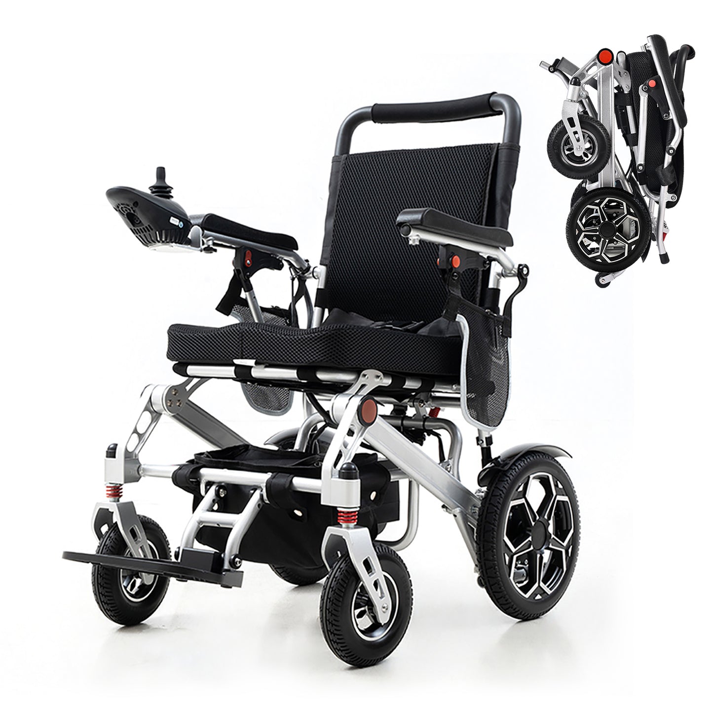 D10 Foldable Electric Wheelchair – Portable, 13-Mile Range,12Ah lithium battery,500W Motor,51.8 lbs