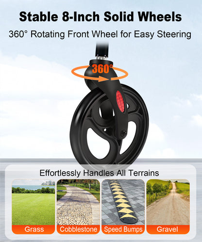 StratisGo RP03 2-in-1 4 Wheel Rollator Walker With Seat, Steel Rolling Walker, Height Adjustable,