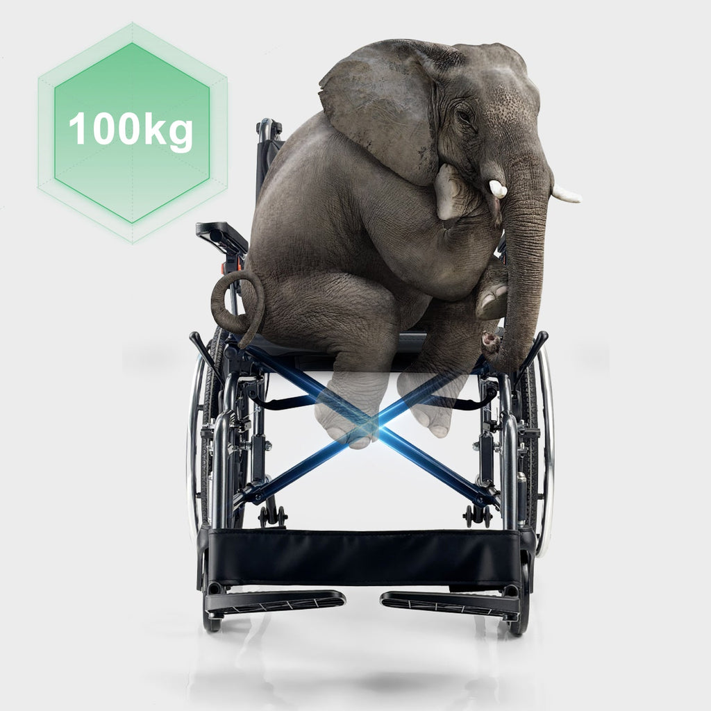 ByteTecpeak M4 Leichter Manueller Rollstuhl – Faltbar, 100 kg Belastbarkeit