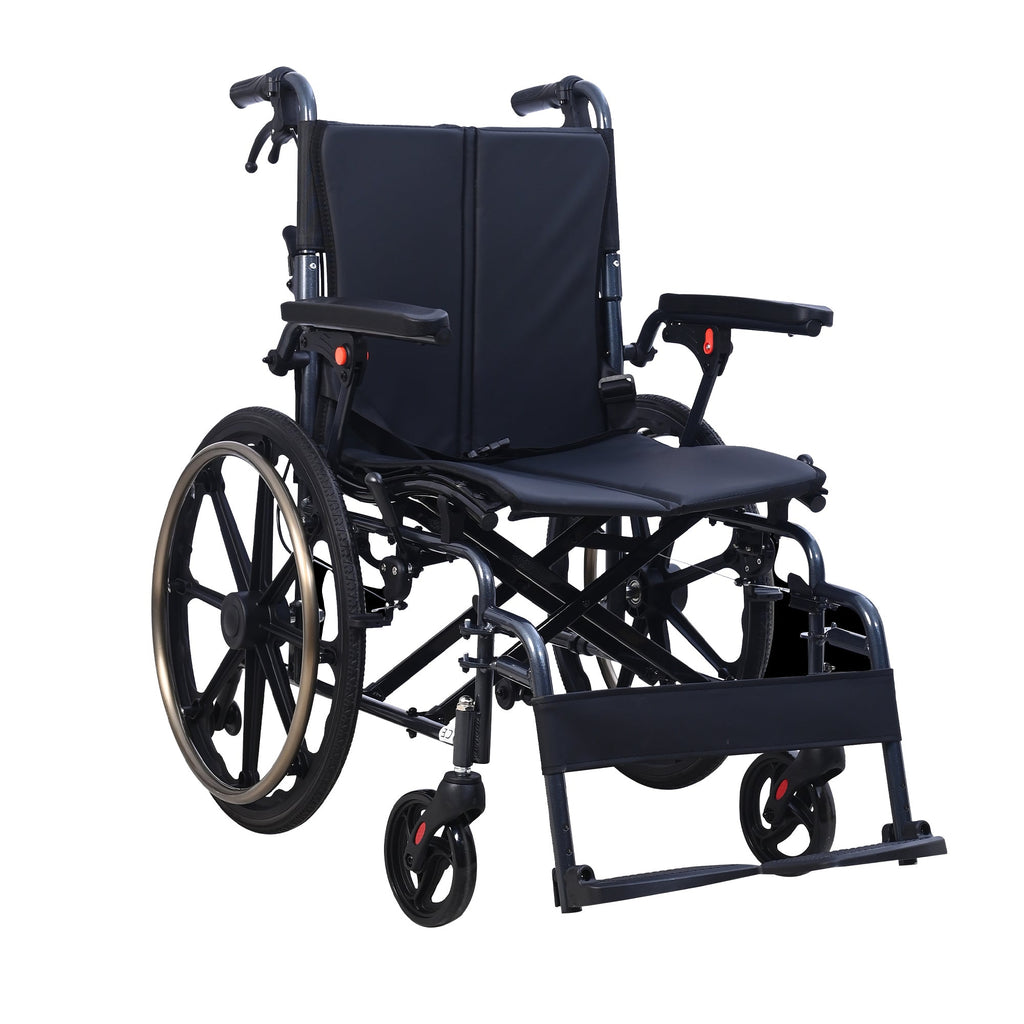 ByteTecpeak M4 Leichter Manueller Rollstuhl – Faltbar, 100 kg Belastbarkeit