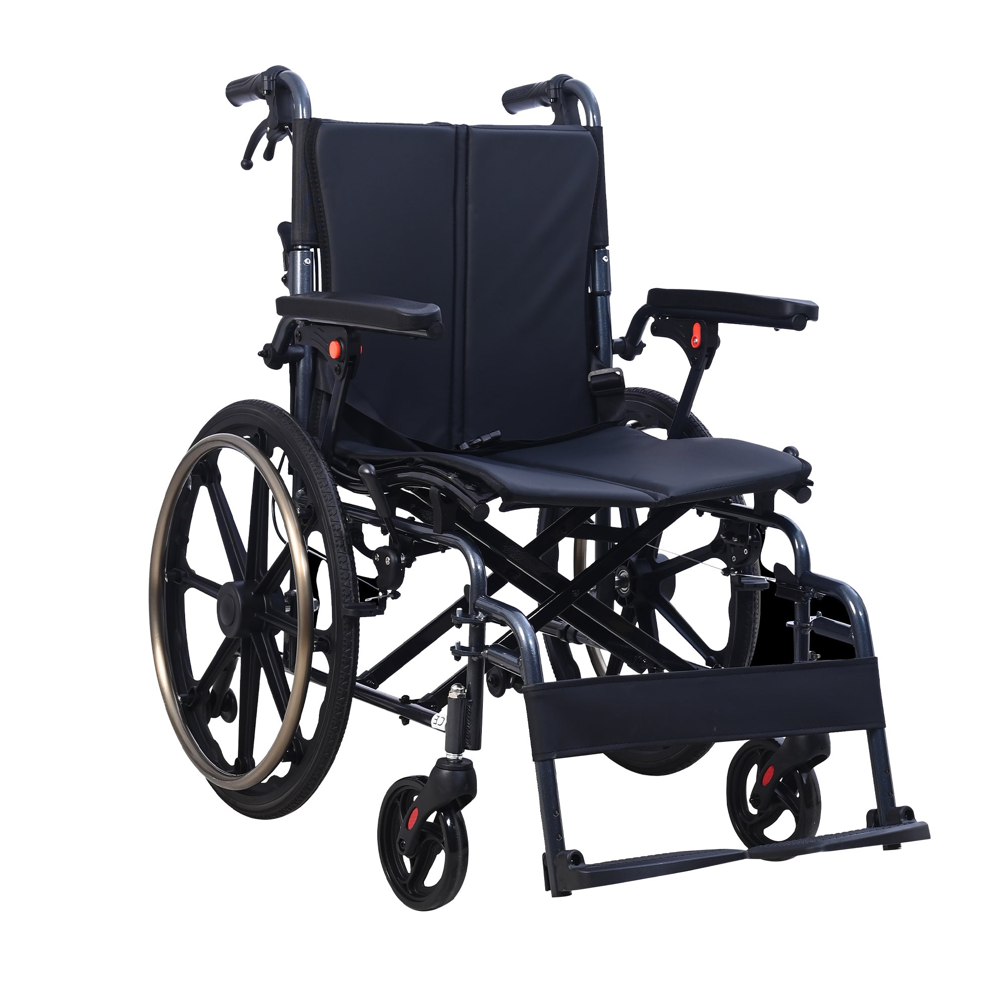 ByteTecpeak M4 Leichter Manueller Rollstuhl – Faltbar, 100 kg Belastbarkeit