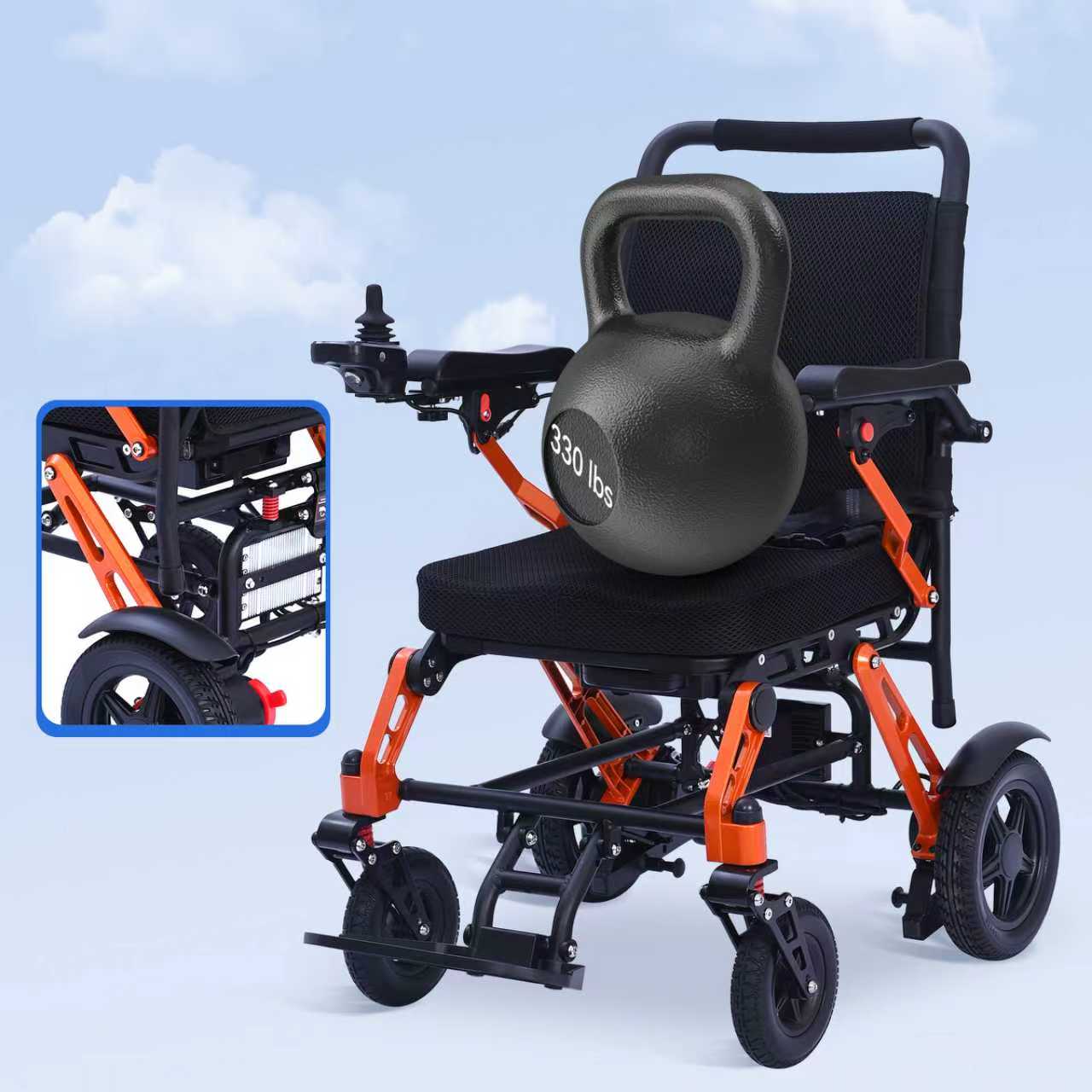 XP02 Electric Wheelchair: Lightweight, Magnesium-Aluminum Alloy,  13 miles Range