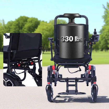 XP04 Foldable Electric Wheelchair -Up to 13-Mile Range,500W  brushless  Motor, 12Ah Battery, 46.6 lbs