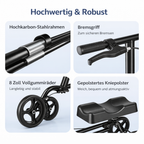ByteTecpeak K01-B Knie-Roller mit Sitz – Faltbar & Leicht (Blau)