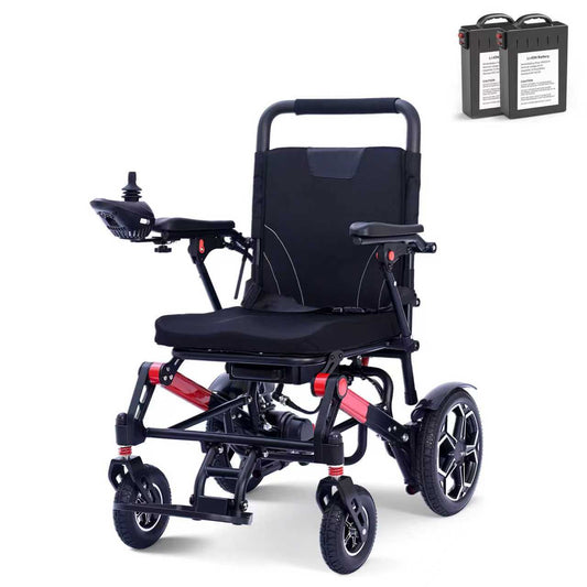 StratisGo XP04 Foldable Electric Wheelchair - 2*12Ah Battery, Max 2*13-Mile Range