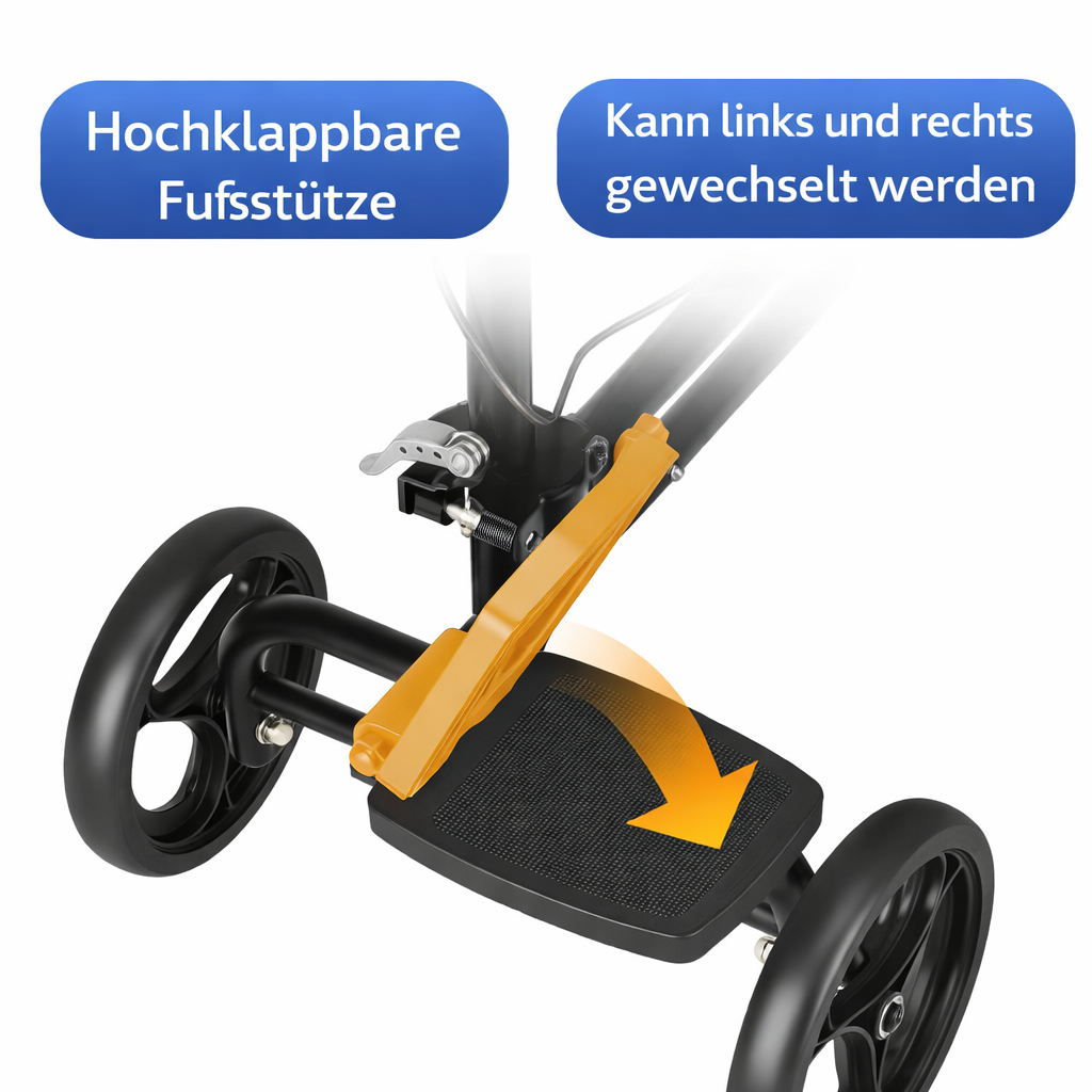 ByteTecpeak K01-B Knie-Roller mit Sitz – Faltbar & Leicht (Blau)