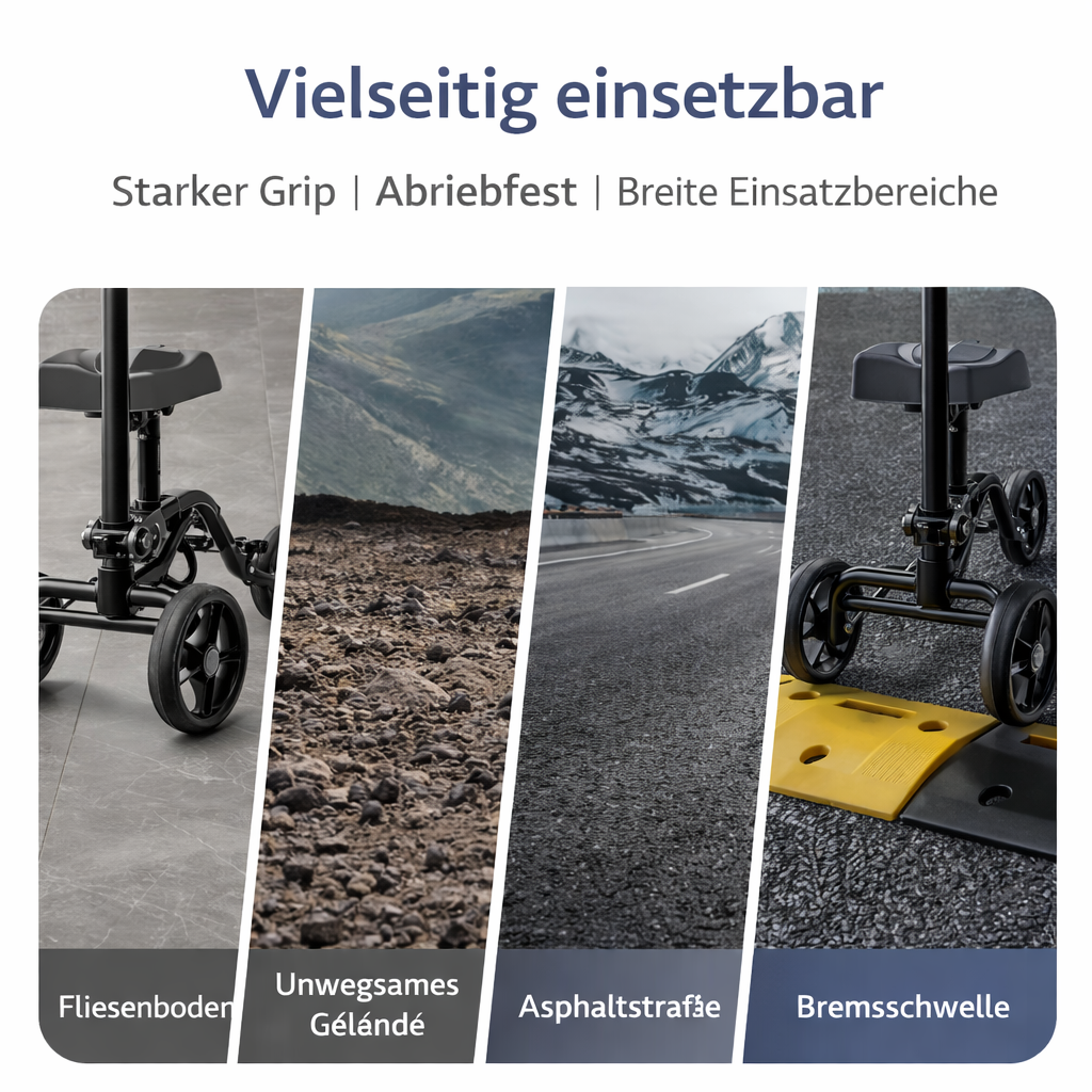 ByteTecpeak K01-B Knie-Roller mit Sitz – Faltbar & Leicht (Blau)