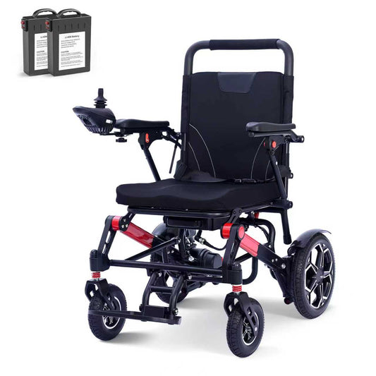 StratisGo XP04 Foldable Electric Wheelchair - 2*12Ah Battery, Max 2*13-Mile Range