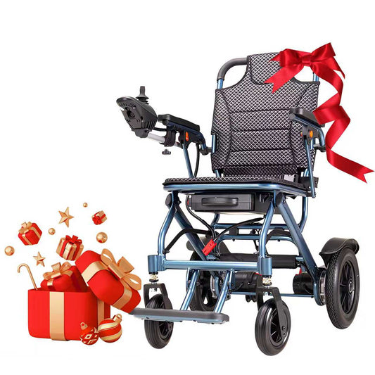 D04 Foldable Power Wheelchair – Up to 13-Mile Range, 16.14"×16.14" Ergonomic Seat Electric Wheelchair Lightweight 40 lbs