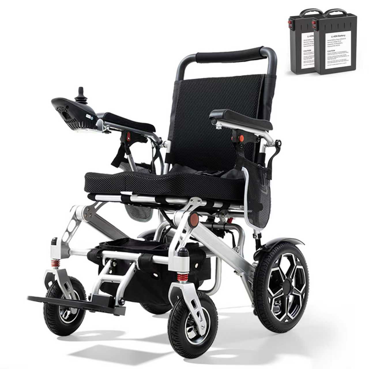 D10 Lightweight Power Wheelchair – 25-Mile Range, 330 lbs Capacity, 16.93" Ergonomic Seat