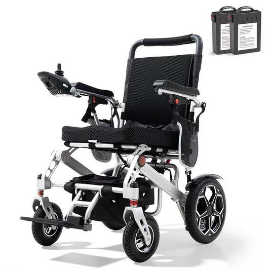 D10 Lightweight Power Wheelchair – 25-Mile Range, 330 lbs Capacity, 16.93" Ergonomic Seat