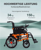 ByteTecpeak D09 Faltbarer Elektrorollstuhl – 500W, 20Ah Akku, 30 km Reichweite, bis 150 kg
