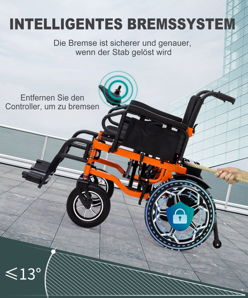 ByteTecpeak D09 Faltbarer Elektrorollstuhl – 500W, 20Ah Akku, 30 km Reichweite, bis 150 kg