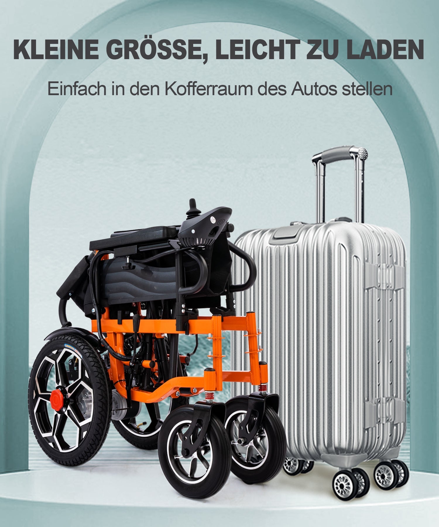 ByteTecpeak D09 Faltbarer Elektrorollstuhl – 500W, 20Ah Akku, 30 km Reichweite, bis 150 kg