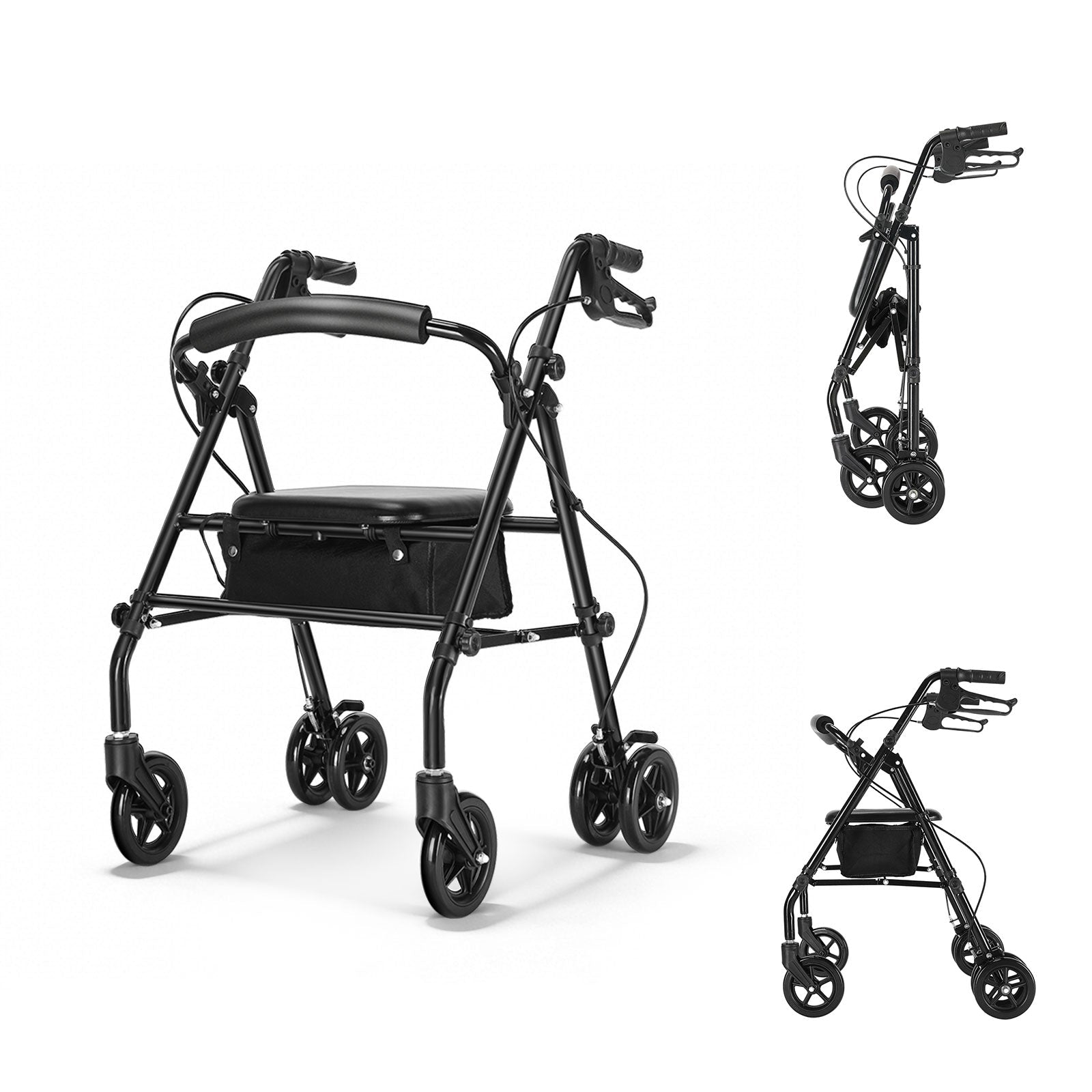 ByteTecpeak R5 Faltbarer Rollator mit 360°-Drehrädern – Leicht, Kompakt und Vielseitig
