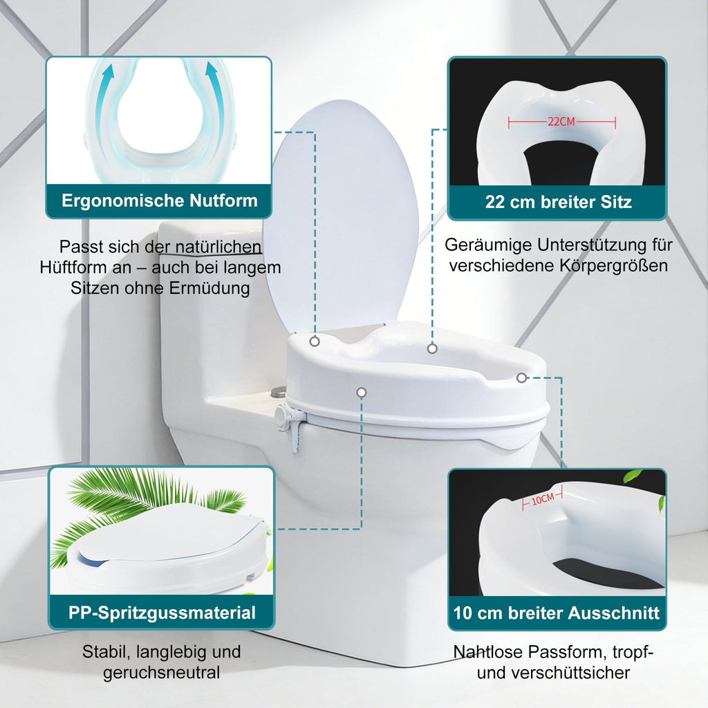 ByteTecpeak T01-BS – Toilettenaufsatz, sicherer Halt, bis 100 kg