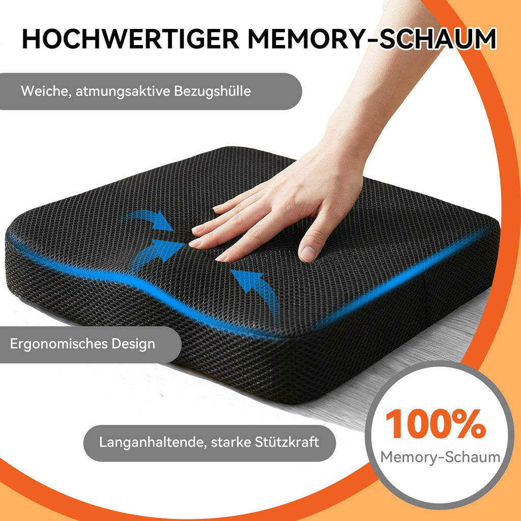 ByteTecpeak ZD01 – Sitzkissen, 42×42 cm, ergonomisch & druckentlastend