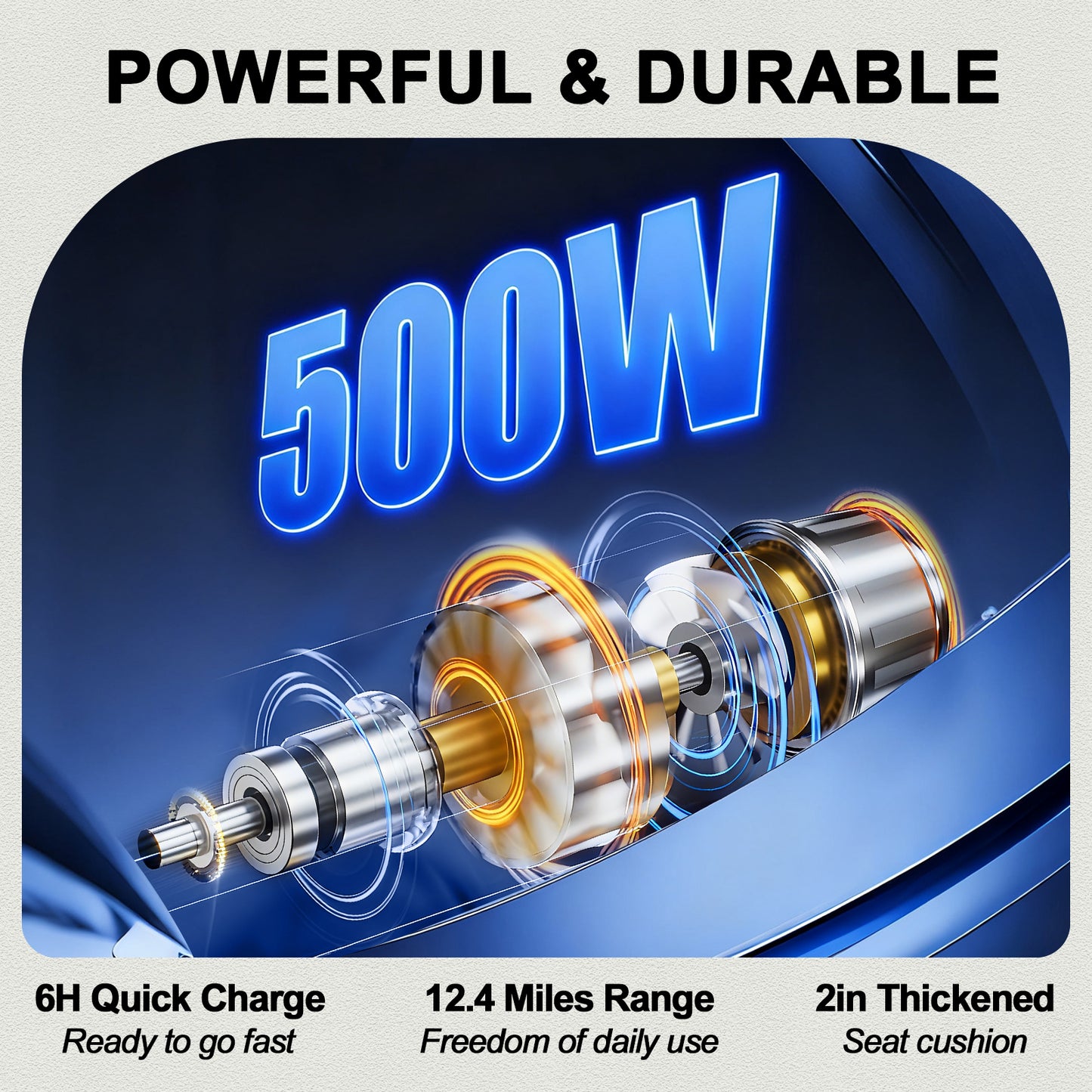 D14 Power Wheelchair with 15.75×16.54in Ergonomic Seat – Electric Wheelchair Up to 13-Mile Range