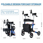 ByteTecpeak R2 Rollator mit Sitz – Leicht, klappbar & höhenverstellbar, 100 kg