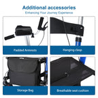 ByteTecpeak R2 Rollator mit Sitz – Leicht, klappbar & höhenverstellbar, 100 kg
