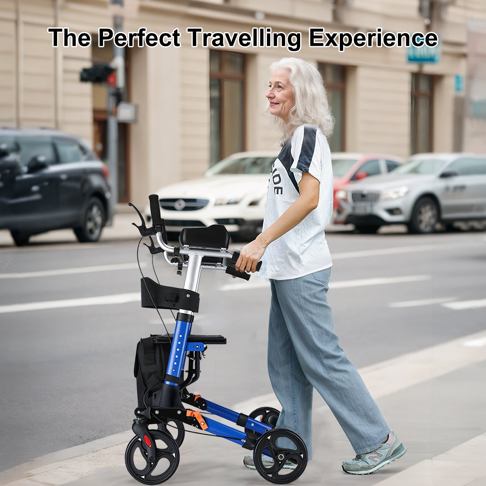 ByteTecpeak R2 Rollator mit Sitz – Leicht, klappbar & höhenverstellbar, 100 kg
