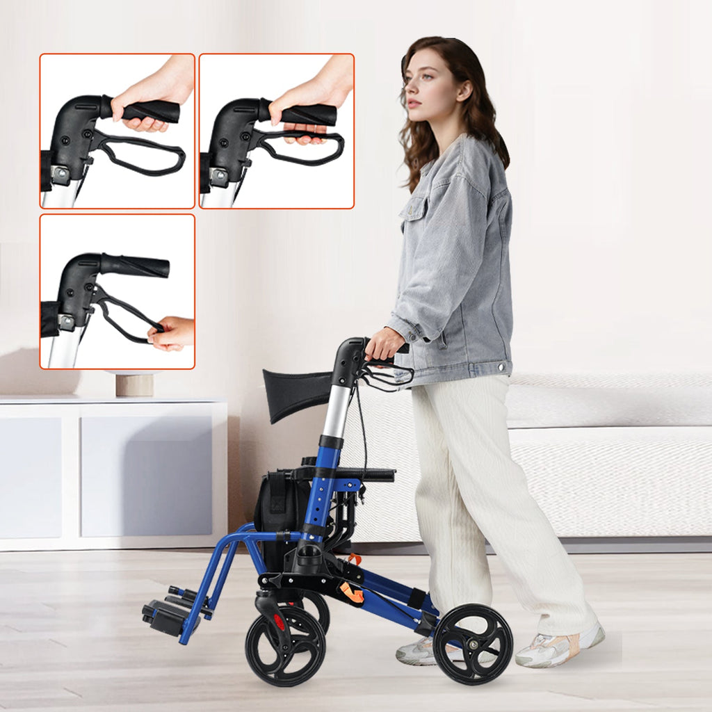 ByteTecpeak R3 Faltbarer Rollator mit 360°-Drehrädern – Leicht, Kompakt und Vielseitig