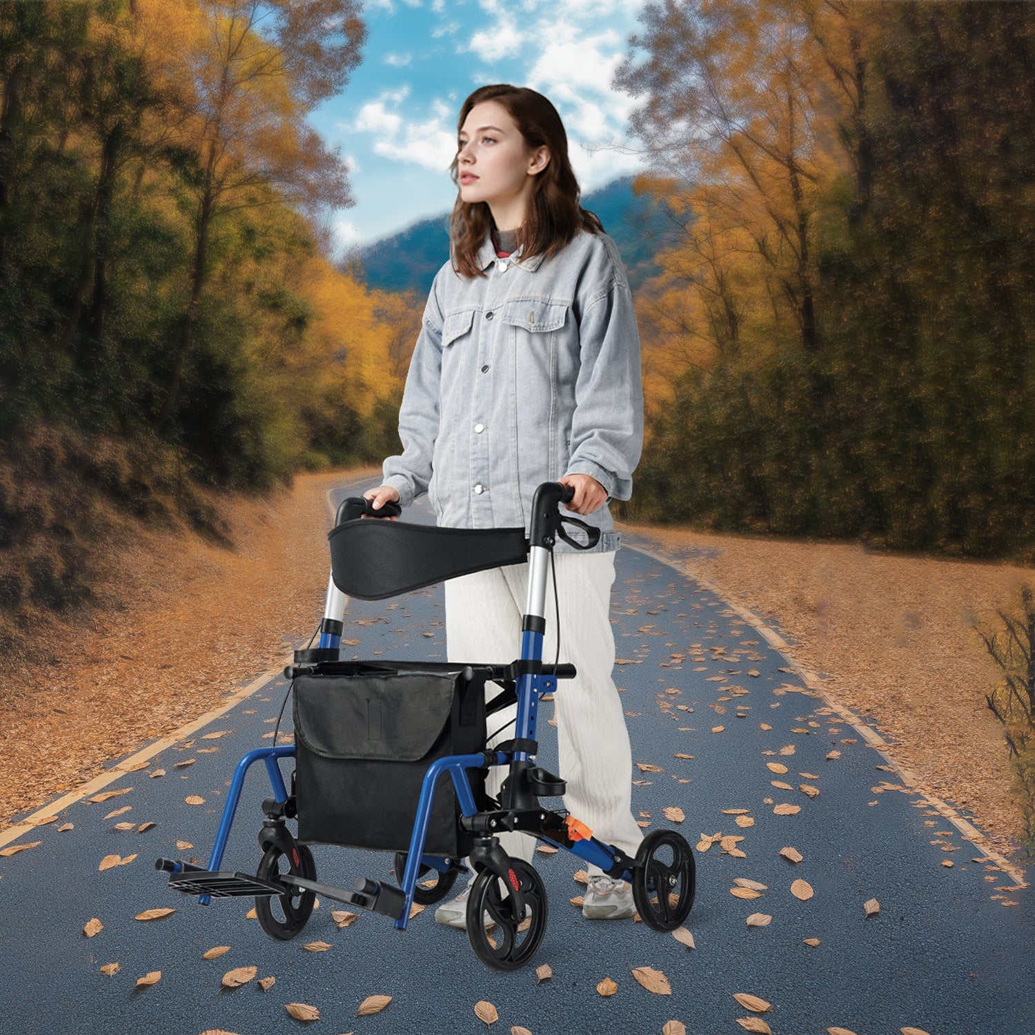 ByteTecpeak R3 Faltbarer Rollator mit 360°-Drehrädern – Leicht, Kompakt und Vielseitig