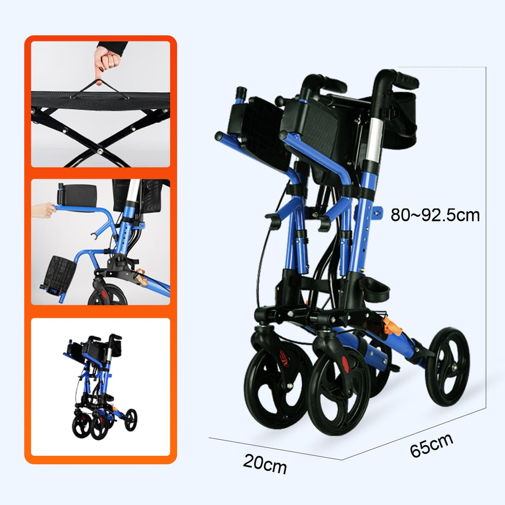 ByteTecpeak R3 Faltbarer Rollator mit 360°-Drehrädern – Leicht, Kompakt und Vielseitig