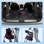 ByteTecpeak R4 Leichtgewicht Rollator mit Sitz – Klappbar, Höhenverstellbar, 8" All-Terrain-Räder, bis 150 kg