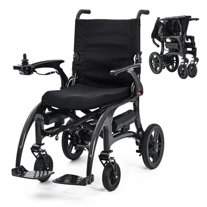 StratisGo XP01 Carbon Fiber Electric Wheelchair - 2x8Ah Battery 15.5 miles Range,30.5 lbs