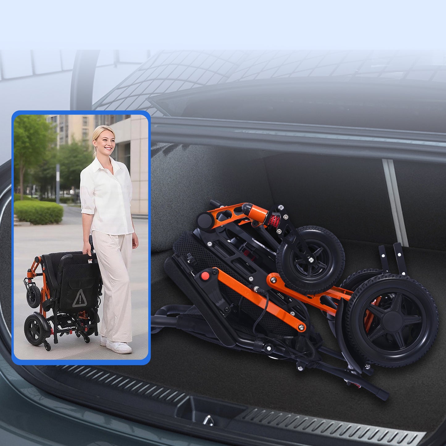 XP02 Electric Wheelchair: Lightweight, Magnesium-Aluminum Alloy,  13 miles Range