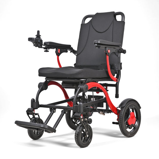 XP03 Portable Electric Wheelchair 330 lbs, 500W Motor, 13 miles Range and Foldable, 10Ah lithium-ion battery