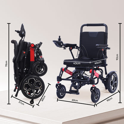 StratisGo XP04 Foldable Electric Wheelchair - 2*12Ah Battery, Max 2*13-Mile Range